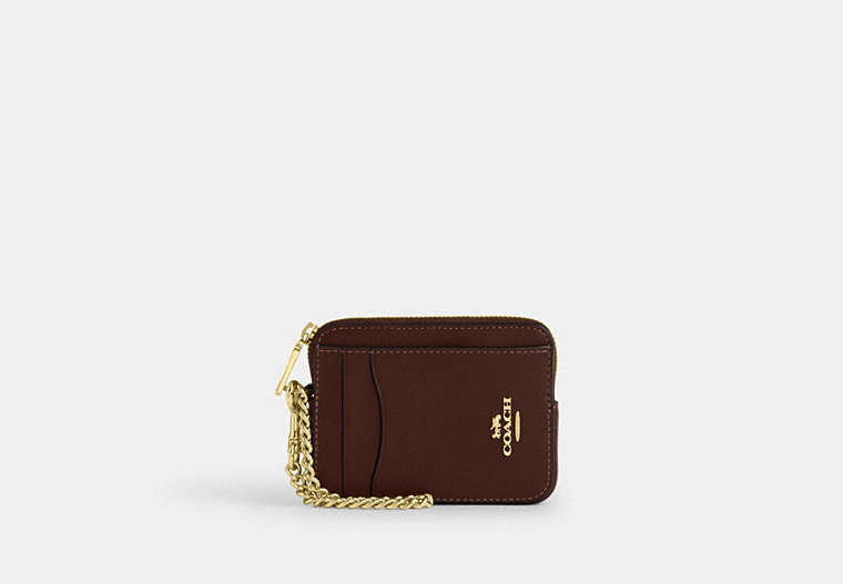 Zip Card Case - Gold/Maple