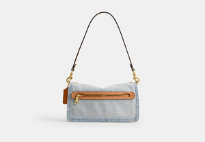 Tabby Shoulder Bag 26 With Crystal - Brass/Silver