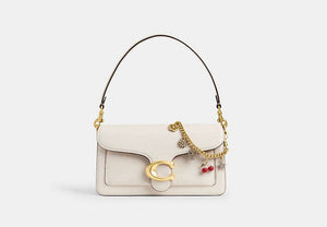 Crystal Motif Chain Bag Charm - Brass/Multi
