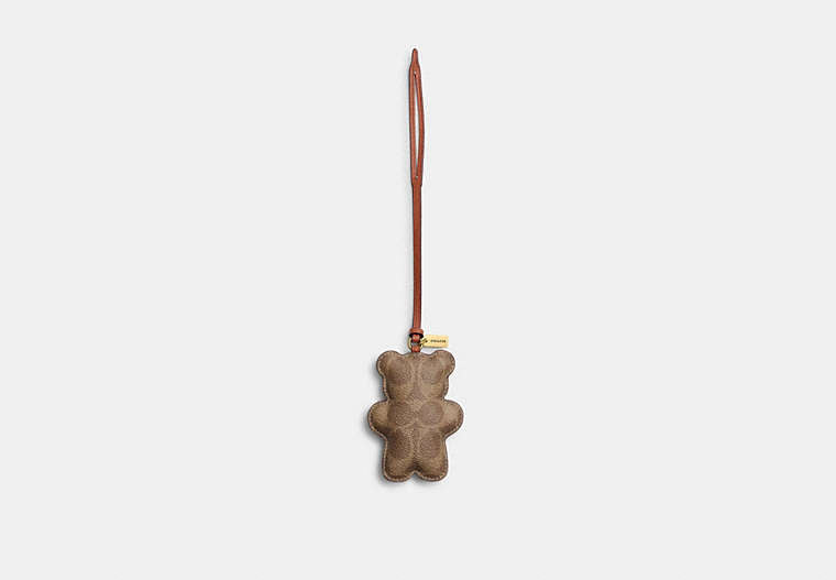 Signature Bag Charm - Brass/Tan Caramel