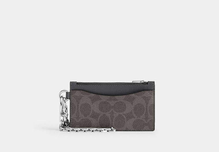Zip Card Case - Grey Signature