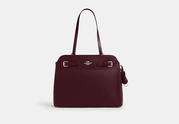 Easton Tote Bag - Gold/Dark Wine
