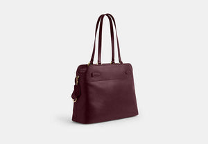 Easton Tote Bag - Gold/Dark Wine