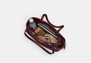 Easton Tote Bag - Gold/Dark Wine