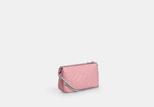Nolita 19 In Signature Leather With Heart Charm - Silver/PINK