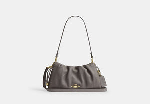 Faye Shoulder Bag With Quilting - Gold/Slate
