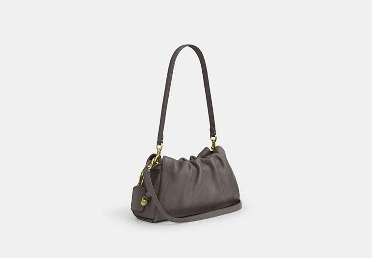 Faye Shoulder Bag With Quilting - Gold/Slate