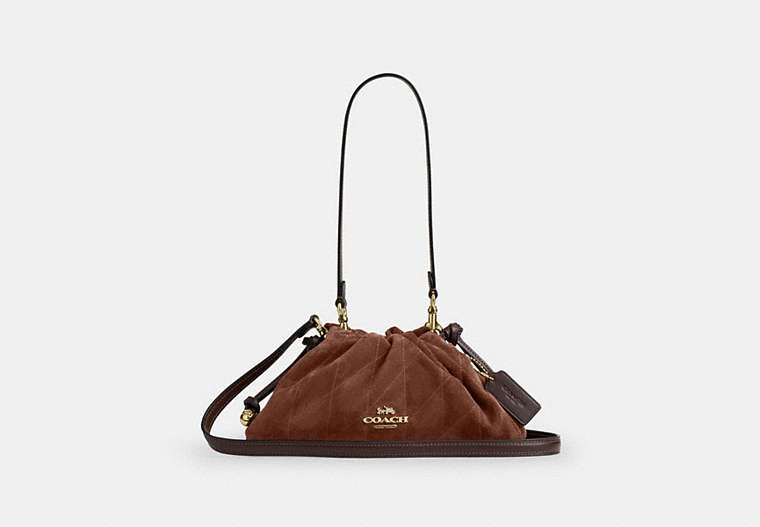 Faye Shoulder Bag With Quilting - Gold/Vintage Brown/Maple