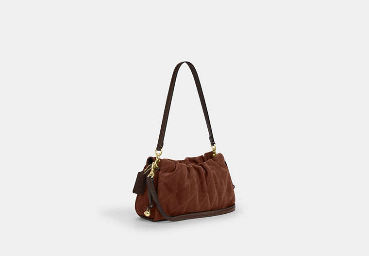 Faye Shoulder Bag With Quilting - Gold/Vintage Brown/Maple