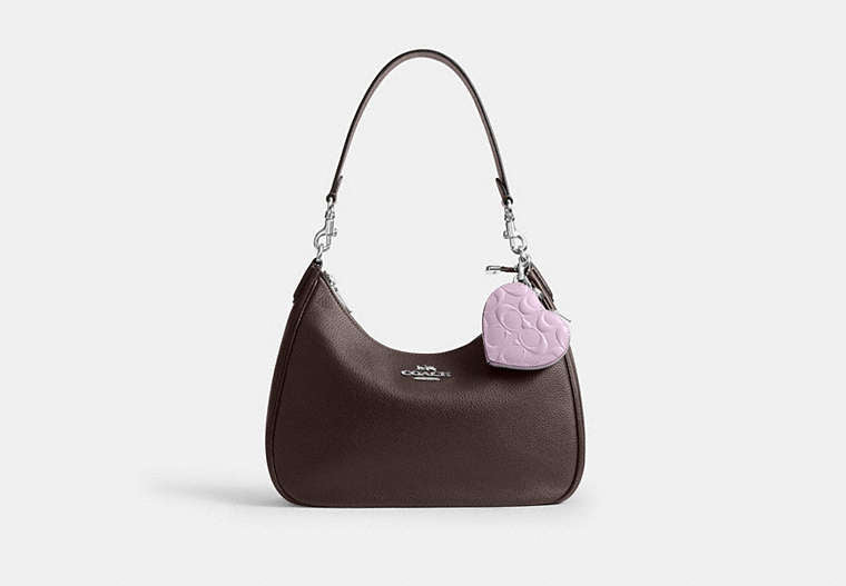 Signature Bag Charm - Silver/LIGHT VIOLET