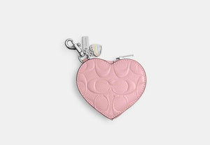 Mini Carmen Bag Charm - Silver/PINK