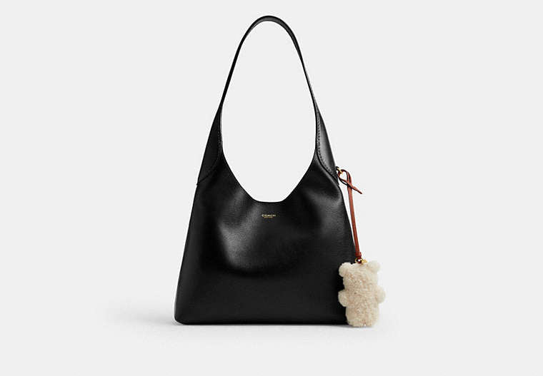Signature Bag Charm - Brass/Beige