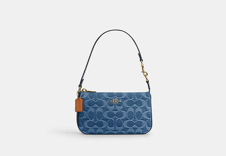 Nolita 19 In Signature Denim - Gold/Indigo