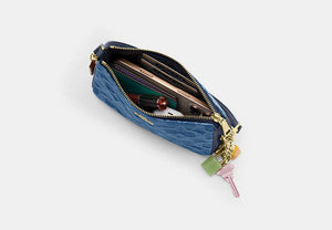 Nolita 19 In Signature Denim - Gold/Indigo