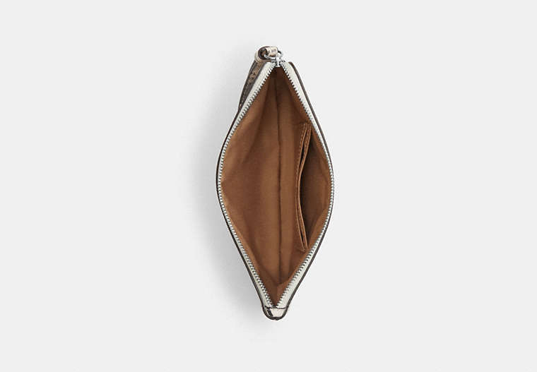 Large Corner Zip Wristlet - Silver/Chalk Multi