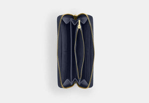 Long Zip Around Wallet - Gold/Indigo