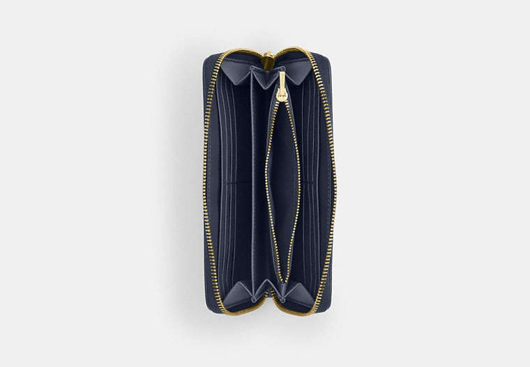 Long Zip Around Wallet - Gold/Indigo