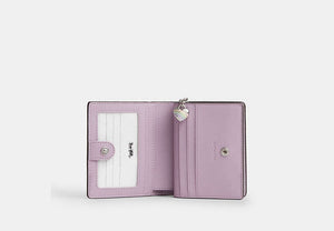 Snap Wallet In Signature Chenille - Silver/LIGHT VIOLET