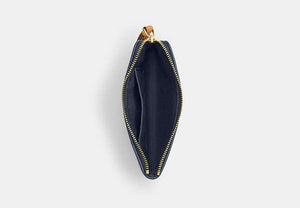 Corner Zip Wristlet - Gold/Indigo