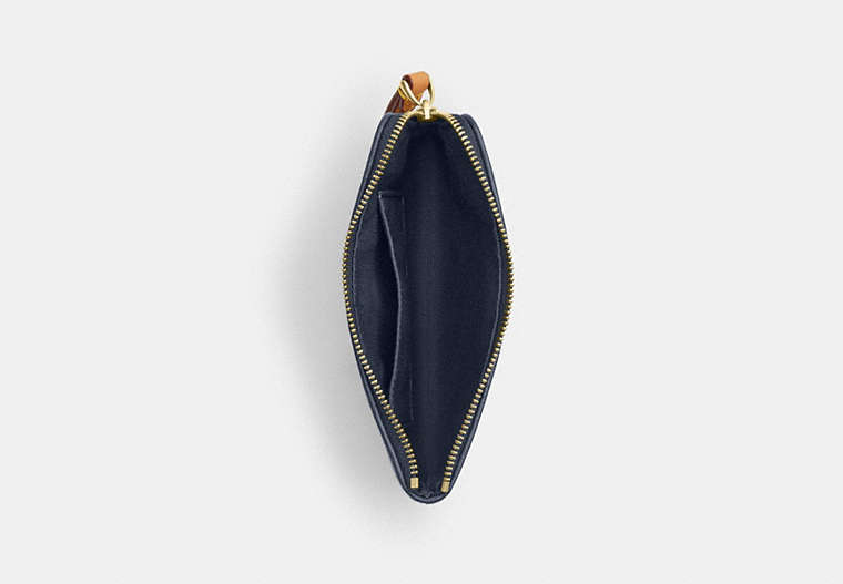 Corner Zip Wristlet - Gold/Indigo
