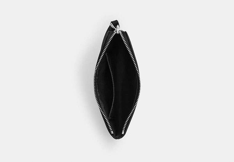 Corner Zip Wristlet - Silver/Black