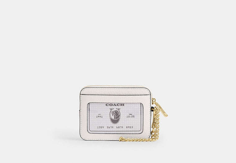 Zip Card Case - Gold/Chalk