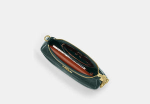 Teri Shoulder Bag With Quilting - Gold/Dark Teal