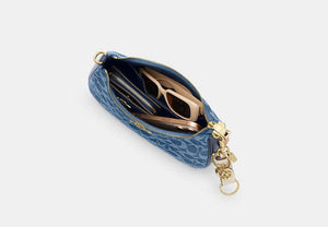 Teri Shoulder Bag In Signature Denim - Gold/Indigo