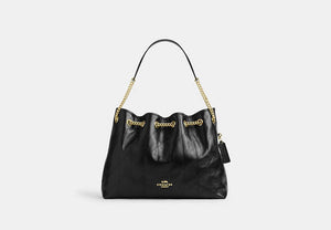 Evelyn Shoulder Bag With Quilting - Gold/Black