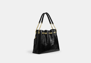 Evelyn Shoulder Bag With Quilting - Gold/Black