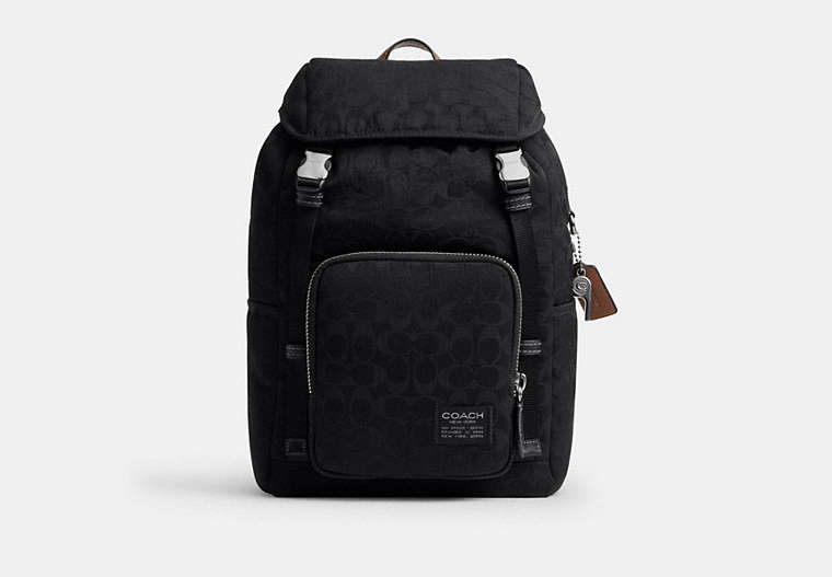 Logan Backpack In Signature Nylon - Black