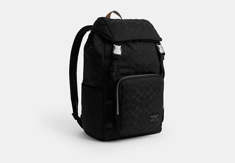Logan Backpack In Signature Nylon - Black