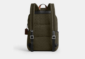 Logan Backpack In Signature Nylon - Dark Moss