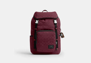 Logan Backpack In Signature Nylon - Light Maroon