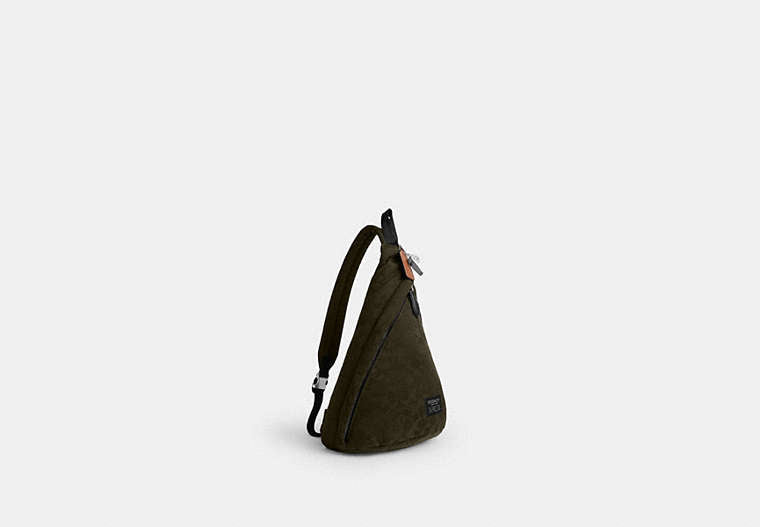 Lachlan Sling In Signature Nylon - Dark Moss