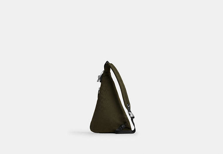 Lachlan Sling In Signature Nylon - Dark Moss