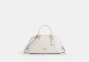 Lara Satchel Bag - Gold/Chalk
