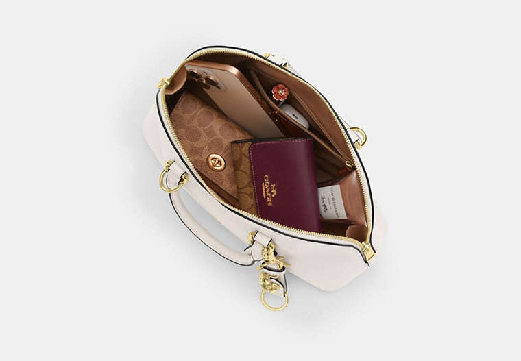 Lara Satchel Bag - Gold/Chalk