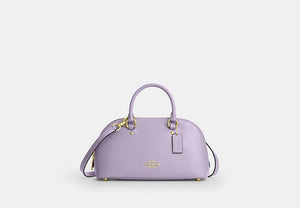 Lara Satchel Bag - Gold/Lilac
