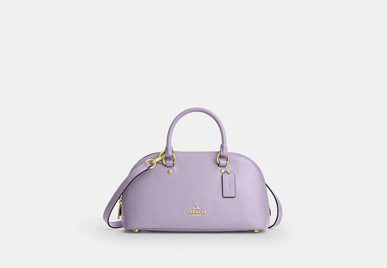 Lara Satchel Bag - Gold/Lilac