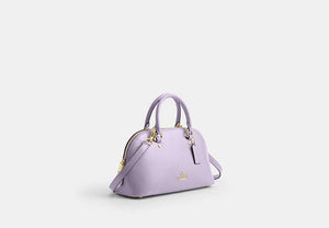 Lara Satchel Bag - Gold/Lilac