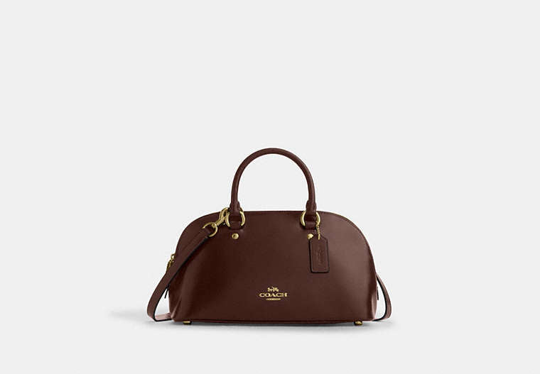 Lara Satchel Bag - Gold/Maple