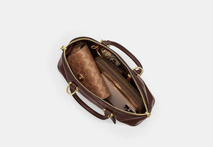 Lara Satchel Bag - Gold/Maple