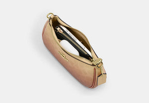 Teri Mini Crossbody Bag In Ombré Signature Canvas - Gold/Sunset