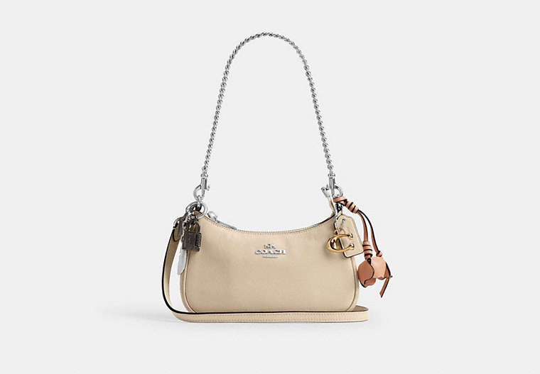 Teri Mini Crossbody Bag - Silver/Ivory