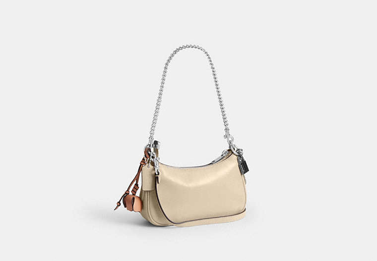 Teri Mini Crossbody Bag - Silver/Ivory