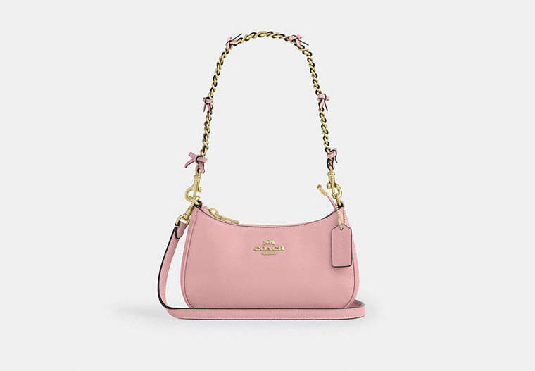 Teri Mini Crossbody Bag With Bows - Gold/Soft Pink