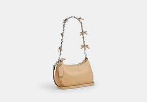Teri Mini Crossbody Bag With Bows - Silver/Light Sand