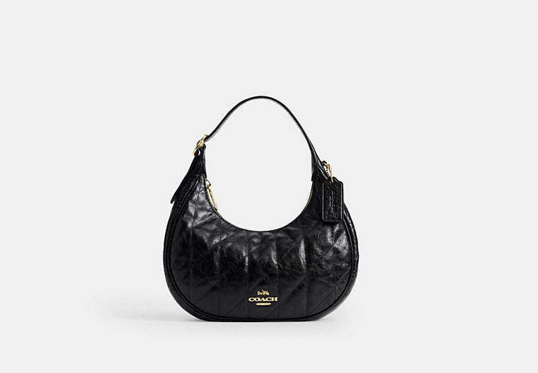 Emily Shoulder Bag With Quilting - Gold/Black