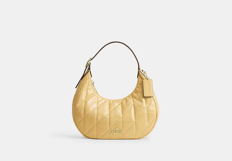 Emily Shoulder Bag With Quilting - Gold/Soft Yellow